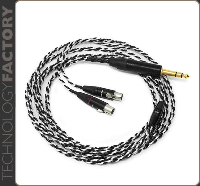 Audeze Black-Sliver headphone cable, 1/4" stereo LCD's